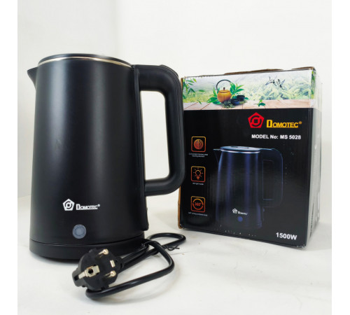 Гарний електрочайник Domotec MS-5028 1.8л 1800Вт, Хороший електрочайник для дому сталь DG-65