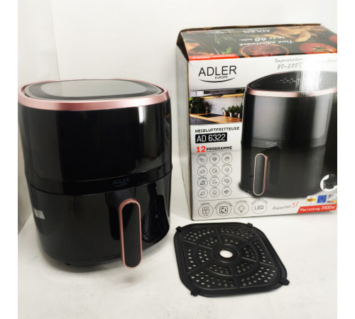 Аэрогриль печь фритюрница Adler AD 6322 5Л 2000Вт, Аэрогриль для дома и кухни бытовой LE-11