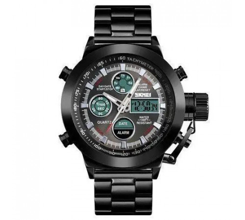 Повсякденний кварцовий наручний чоловічий годинник SKMEI 1515BK BLACK, Якісний чоловічий годинник ZL-26