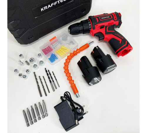 Дрель электрическая KRAFFTEC, Шуруповерт для дома и профессионального использования WV-65