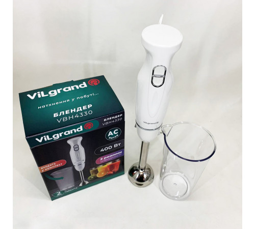 Кухонный блендер комбайн с чашей ViLgrand VBH4330 400 Вт, Электрический блендер блендеры стационарные AP-20