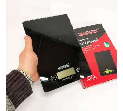 Кулинарные весы для взвешивания еды Matarix MX-402 5 кг, Электронные весы для продуктов BO-85
