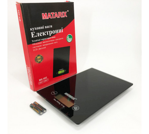 Кулинарные весы для взвешивания еды Matarix MX-402 5 кг, Электронные весы для продуктов BO-85