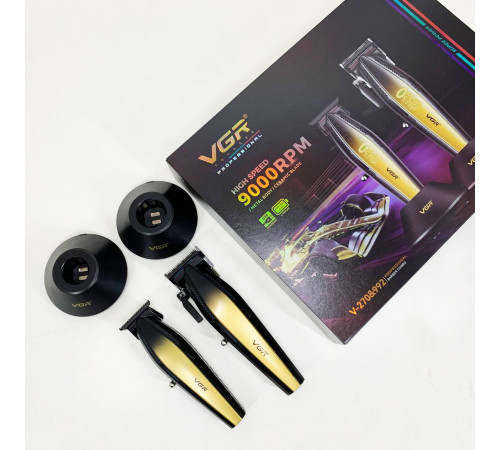 Беспроводная машинка для стрижки для дома VGR V-270 V-992 GOLD Машинка стрижки волос беспроводная VF-99