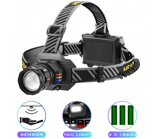 Мощный фонарик светодиодный на голову, Фонарь для походов на лоб, Фонарь для ночной езды TK-87