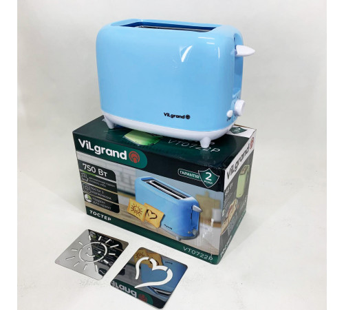 Тостер для офиса и кафе VILGRAND VT0722P 750 Вт, Хороший тостер для хлеба, Хорошая тостерница KM-68