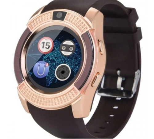 Умные смарт-часы Smart Watch V8. Цвет: золотой ZJ-99