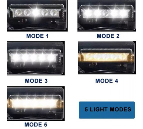 Ліхтар на кермо FY-339B-5LED(white+yellow), Ліхтар велосипедний овальний, Фара протиударна велосипедна KF-53 за 990 грн