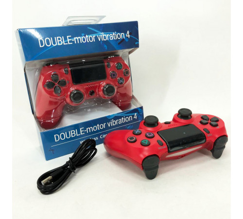 Джойстик DOUBLESHOCK для PS 4, бездротовий ігровий геймпад PS4/PC акумуляторний джойстик. Колір: червоний QR-70