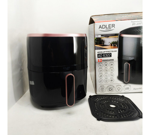 Аэрогриль печь фритюрница Adler AD 6322 5Л 2000Вт, Аэрогриль для дома и кухни бытовой LE-11