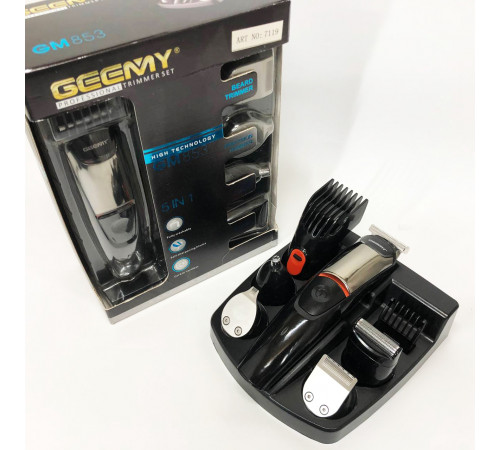 Профессиональный триммер с насадками Geemy GM-853, Машинка для стрижки хорошая, Триммер беспроводной NA-19