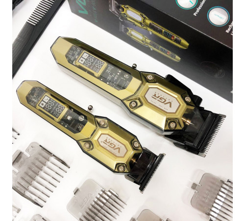 Машинка для стрижки с мощным аккумулятором VGR 2 в 1 VGR V-600 V-900, Мужской триммер для окантовки VE-83