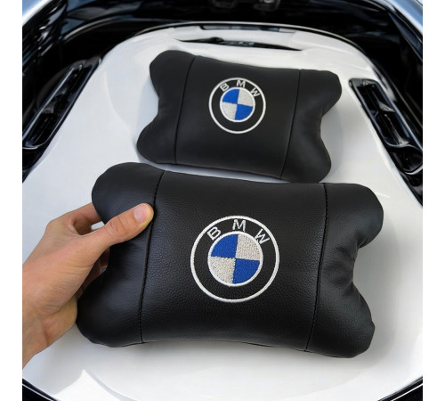 Подушка подголовник бабочка BMW, Автомобильная подушка для шеи с лого подголовник для водителя OM-61