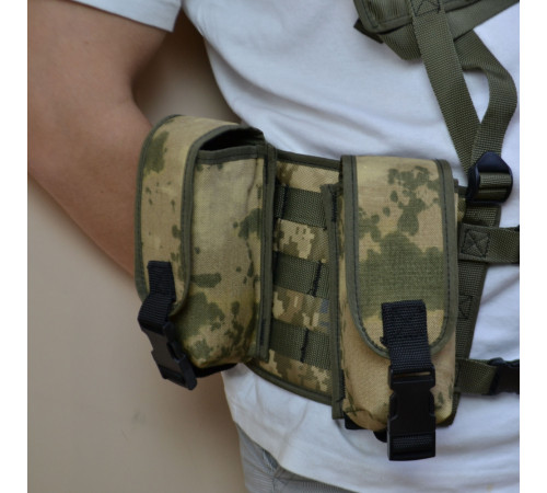Подсумок на 2 магазина двойной из кордуры пиксель MOLLE тактический MA-96
