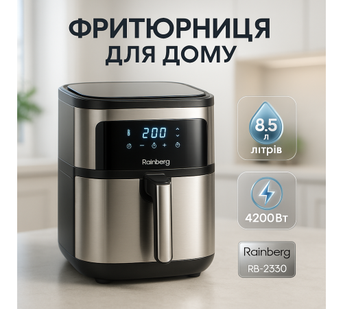 Аэрогриль электрический для жарки без масла, Фритюрница без масла профессиональная, Мульти фритюрница BZ-64