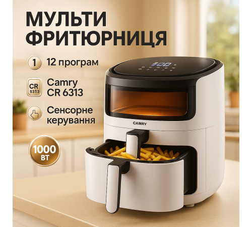 Фритюрниця для сім'ї Camry, Мультипіч для готування, Сенсорна побутова аерофритюрниця, Міні фритюрниця YR-60
