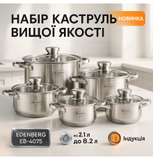 Набір посуду для електричних плит, Каструлі з кришками, Набір каструль хорошої якості JF-72