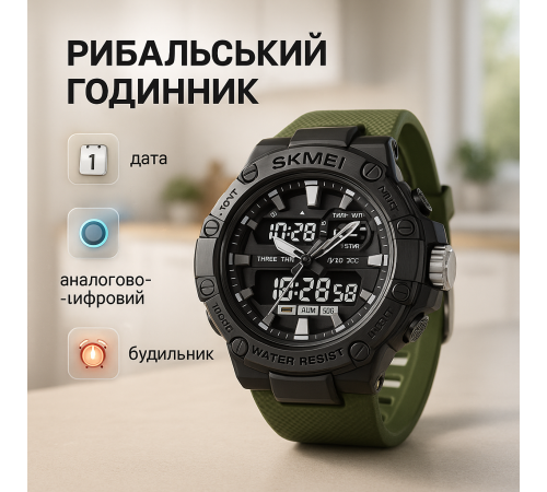 Армійський годинник мілітарі SKMEI 2221AG, Спортивний міцний годинник спортивний армійський DY-19