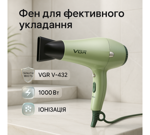 Фен для волос от сети, Фены для сушки волос, Фен для укладки унивесальный дома и салона IB-28