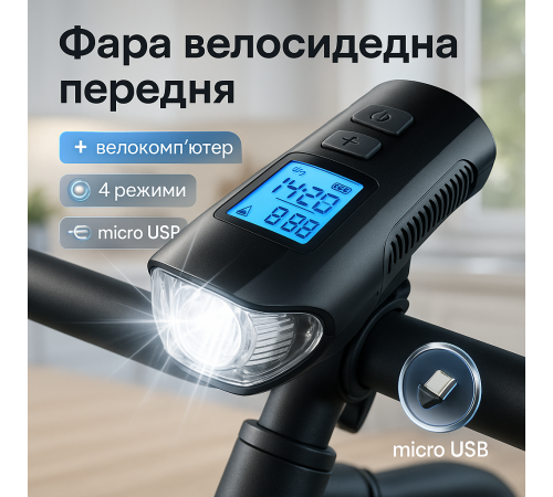 Велофара с зарядкой от usb XA-585-T6+2LED, Мощный фонарь для велосипеда с Li-Ion батареей YD-67