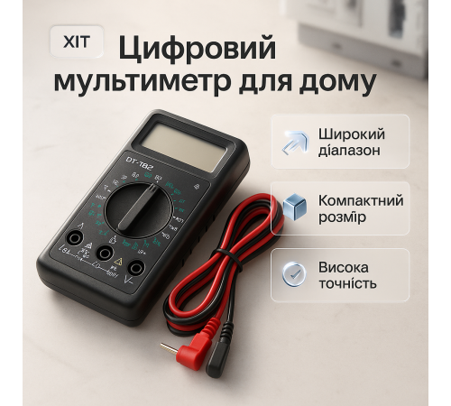 Хороший мультиметр для дома DT-182, Мультиметр с высоким диапазоном измерений, Сетевой тестер электрика NR-46