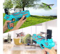 Детский игрушечный пистолет с самолетиками Air Battle катапульта с летающими самолетами (AB-1). Цвет: синий YA-72
