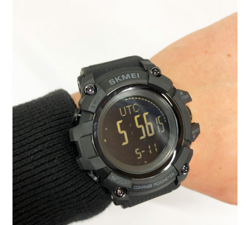 Военные тактические часы часы тактические противоударные SKMEI 1356BK BLACK спортивные скмей YG-14