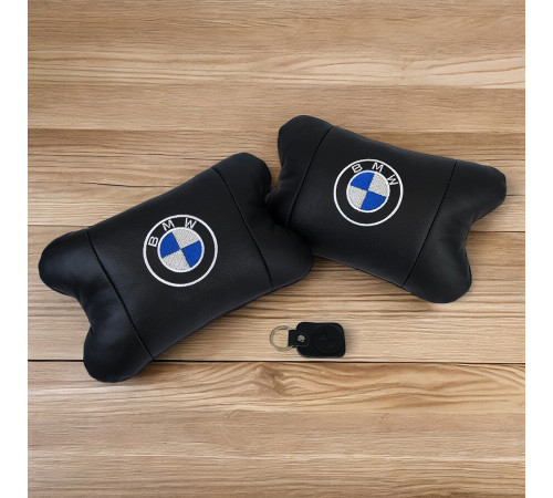 Подушка подголовник бабочка BMW, Автомобильная подушка для шеи с лого подголовник для водителя OM-61