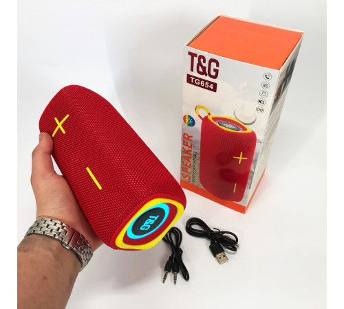 Колонка з підсвічуванням портативна TG654, Портативна bluetooth колонка Переносна для вечірки WB-16 за 841 грн