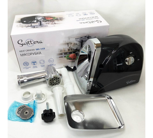 М'ясорубка професійна Suntera SMG-5418B 1800 Вт, Електрична м'ясорубка насадка для приготування ковбас XB-98