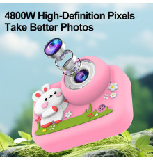 Детский фотоаппарат M03 PINK RABBIT TM-58