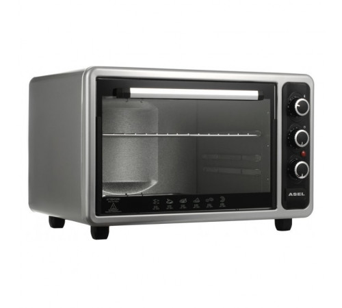 Мультипіч для приготування ASEL AF-40-23 1300 Вт 40 л, Електрична духовка з таймером із дзвінком HY-10 за 5341 грн