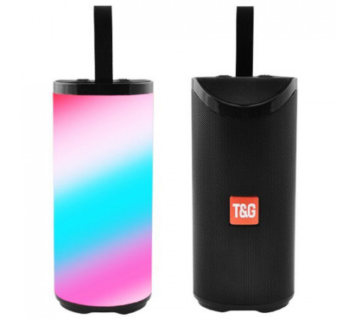 Портативна Bluetooth колонка TG-169 з різнокольоровим підсвічуванням FM-радіо 5Wx2. Колір чорний GH-90 за 605 грн