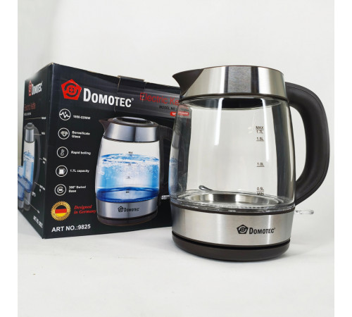 Безшумний електрочайник Domotec, Електричний чайник з індикатором включення, Електрочайник зручний LS-56