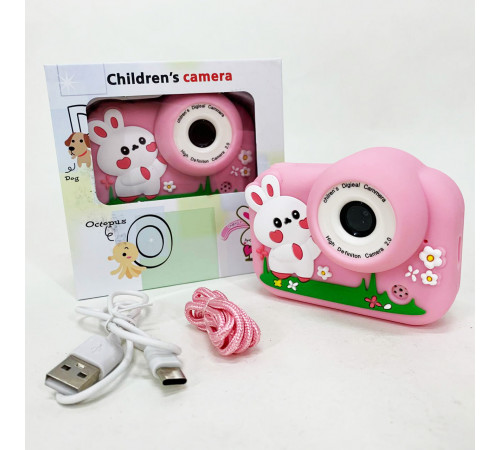 Детский фотоаппарат M03 PINK RABBIT TM-58