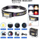 Фонарь аккумуляторный для рыбалки YY-19C-5SMD+COB, Фонарь налобный с регулируемой яркостью света ZC-87