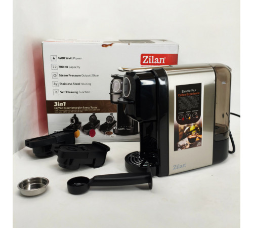 Кавомашина капсульна Zilan ZLN2846 20 Bar 700мл 1400Вт сенсорна ZO-92 за 6337 грн