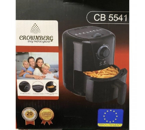 Фритюрница для дома с таймером Crownberg CB-5541 на 1.5 л безмасляная фритюрница 1200 Вт ZP-21