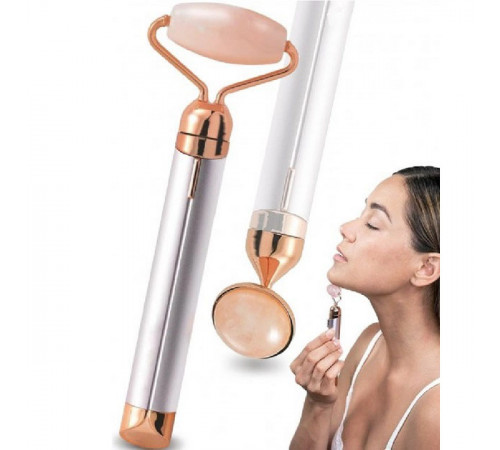Масажер ролик електричний для особи Facial Roller Massager. Колір бежевий SV-41