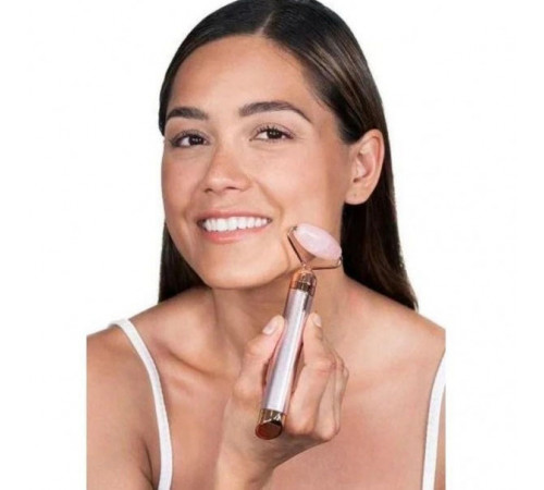 Масажер ролик електричний для особи Facial Roller Massager. Колір бежевий SV-41