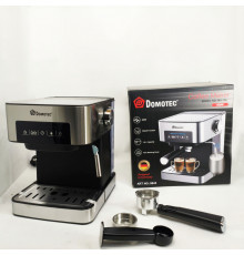Кофеварка на две чашки Domotec, Рожковая кофеварка с капучинатором для дома Топ для дома GT-10