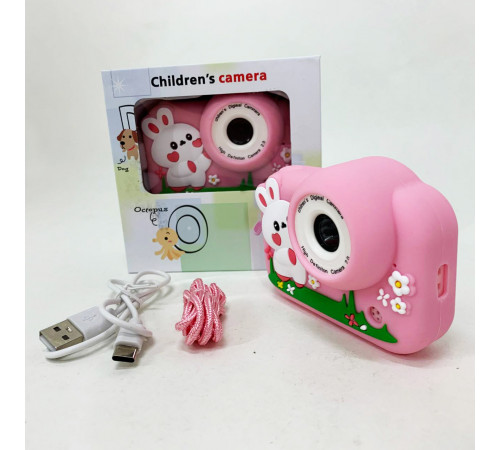 Детский фотоаппарат M03 PINK RABBIT TM-58