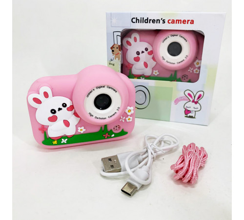 Детский фотоаппарат M03 PINK RABBIT TM-58