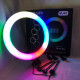 Лампочка кольцевая RGB, Светодиодное кольцо для любителей селфи, Кольцевая лампа для блогеров тик тока EY-47