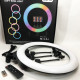 Лампочка кольцевая RGB, Светодиодное кольцо для любителей селфи, Кольцевая лампа для блогеров тик тока EY-47