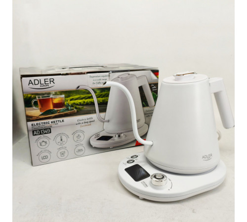 Эргономичный электрический чайник Adler AD 1349 1Л 900Вт, Качественный электрический чайник для дома BL-85