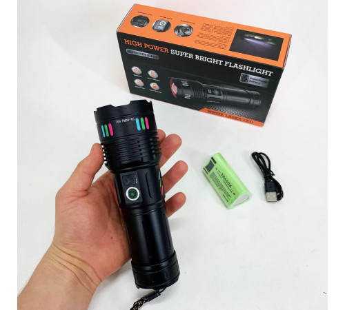 Яркий тактический фонарик NIGHT VISION NV-708, Фонарик на юсб зарядкой для дома, Сверхмощный фонарь лед KU-71