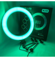 Лампочка кольцевая RGB, Светодиодное кольцо для любителей селфи, Кольцевая лампа для блогеров тик тока EY-47