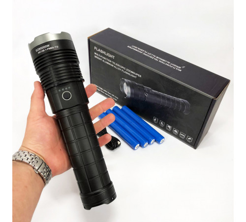 Фонарь лед тактический AK138-1 PM60-TG 8х18650, Портативный светодиодный фонарь с зарядкой UG-15