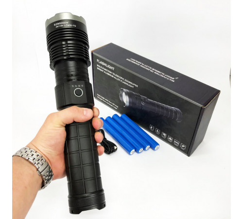 Фонарь лед тактический AK138-1 PM60-TG 8х18650, Портативный светодиодный фонарь с зарядкой UG-15